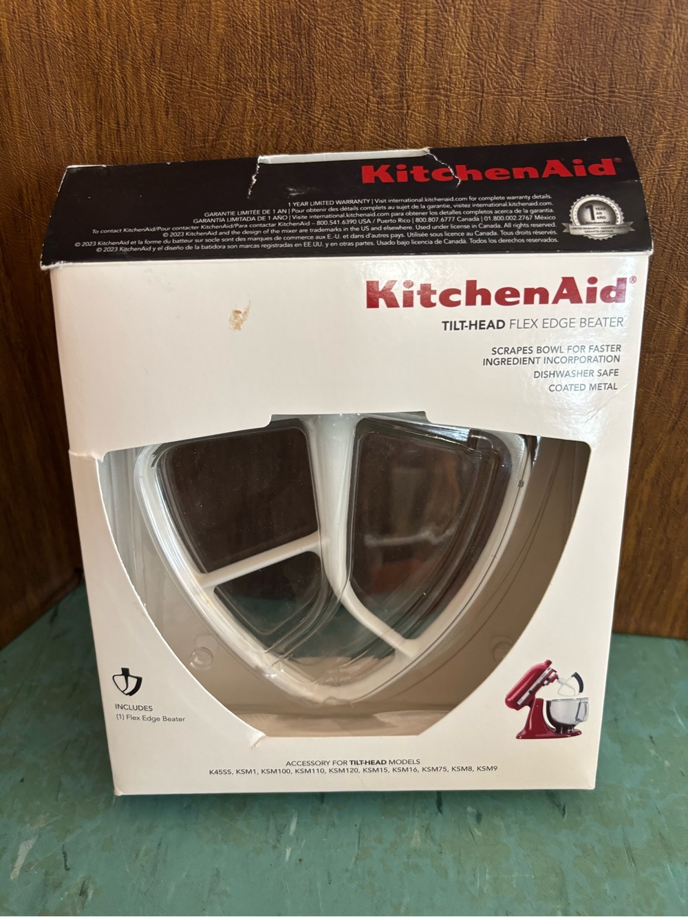 KitchenAid White Flex Edge Beater for Tilt-Head Mixer blade